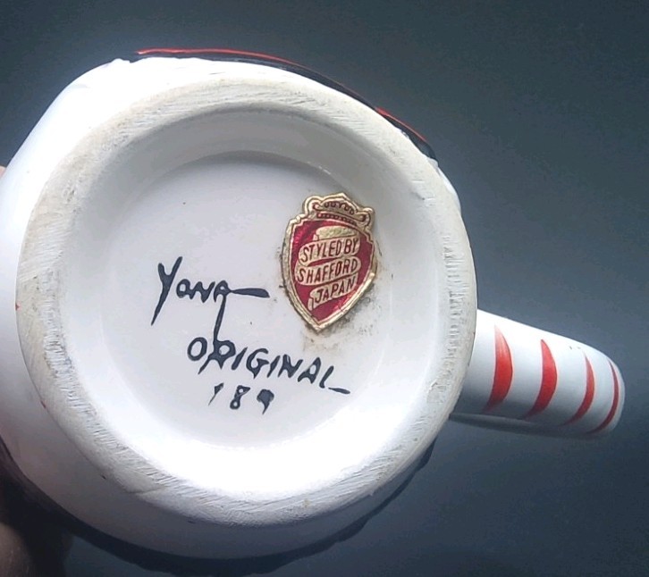 VTG “Tipsy the Clown” Yona Original hand-painted Japanese Porcelain Mug/Shafford