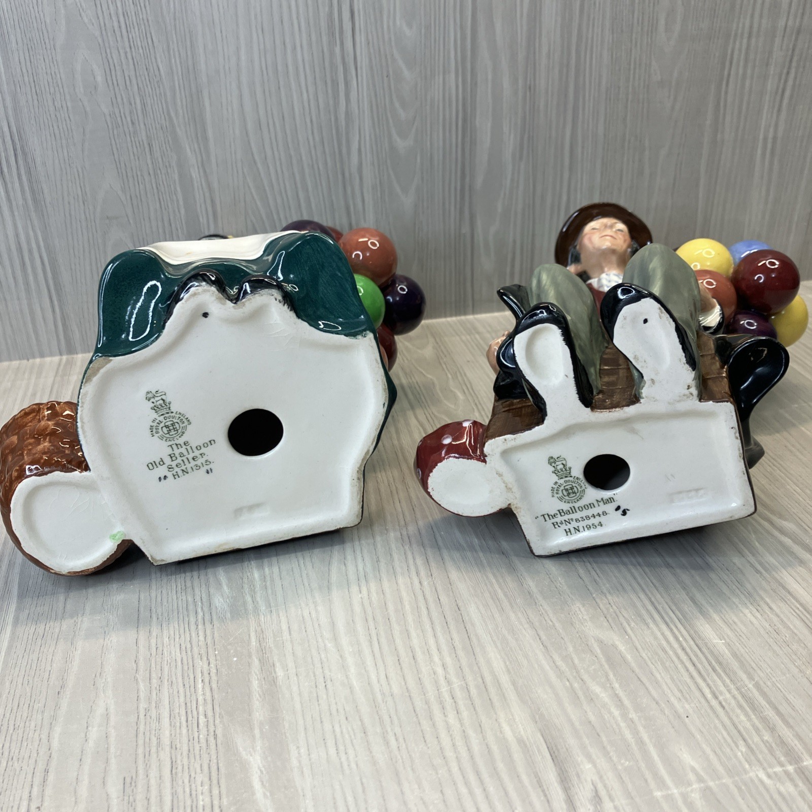 Royal Doulton The Balloon Man HN1954 & The Old Balloon Seller HN1315 SET Vintage