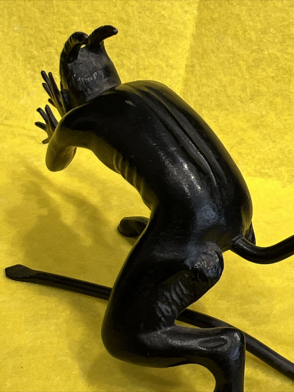 Soviet Russian Kasli Cast Iron Metal Mephistopheles Devil Figurine big