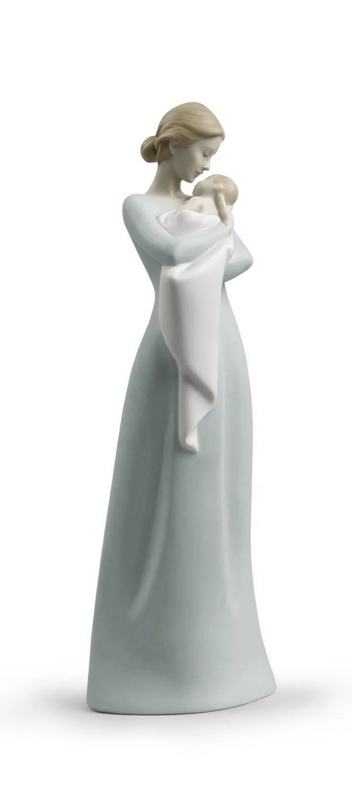 New LLADRO #18218 A Mother’s Embrace Mother & Baby Satin Finish No Orig Box
