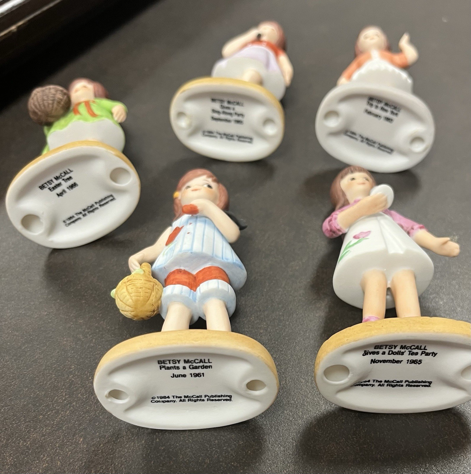 BETSY MCCALL 5 PORCELAIN FIGURES FROM 1980’s