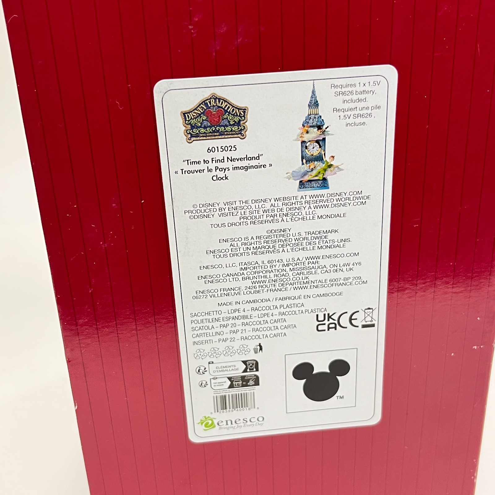Jim Shore Disney Traditions Peter Pans Clock Figurine 6015025