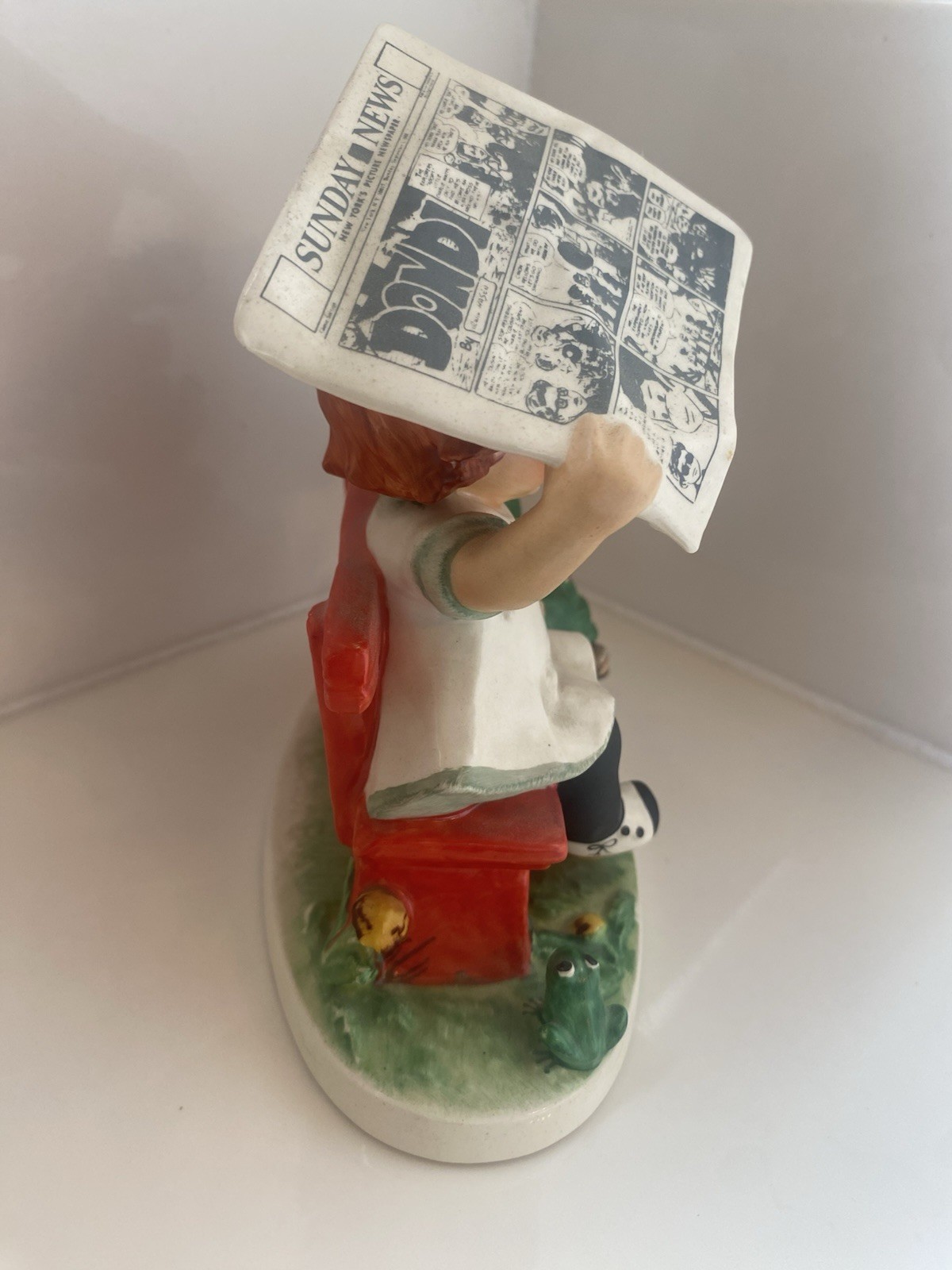 Vtg Goebel Hummel Let It Rain Figurine Redheads Newspaper Sunday Byj51 1967