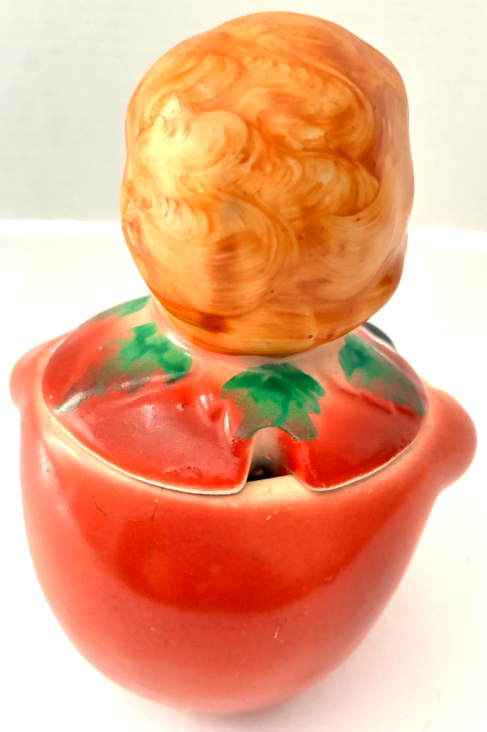 Vintage 1942 PEEDEE Orchard Fruit Kid CHARLIE CHERRY Ceramic Jam Jelly Jar