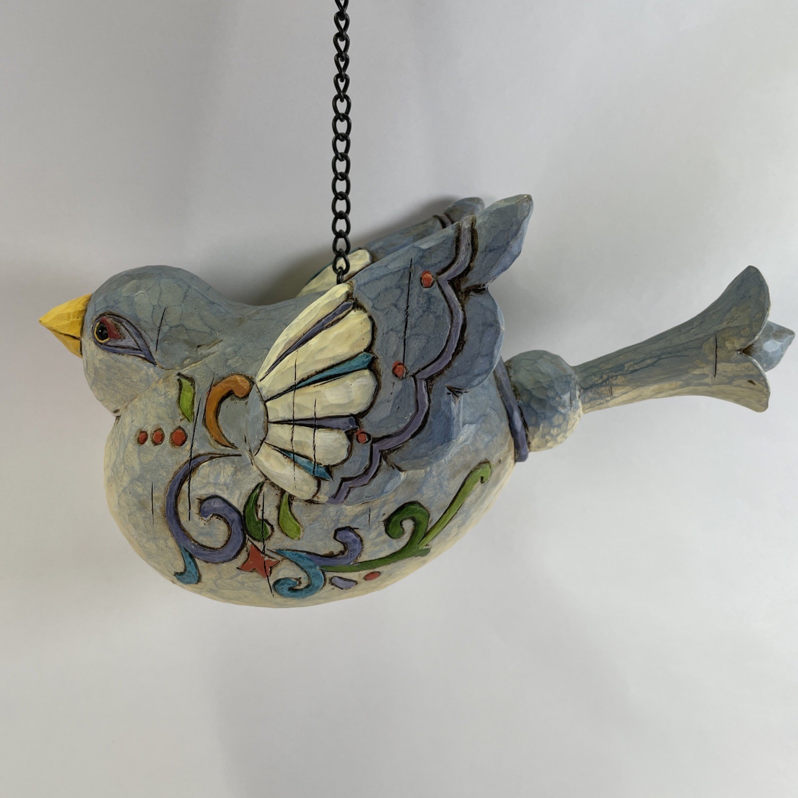 Jim Shore 2005 Heartwood Creek Hanging Blue Bird Birdhouse 4005276