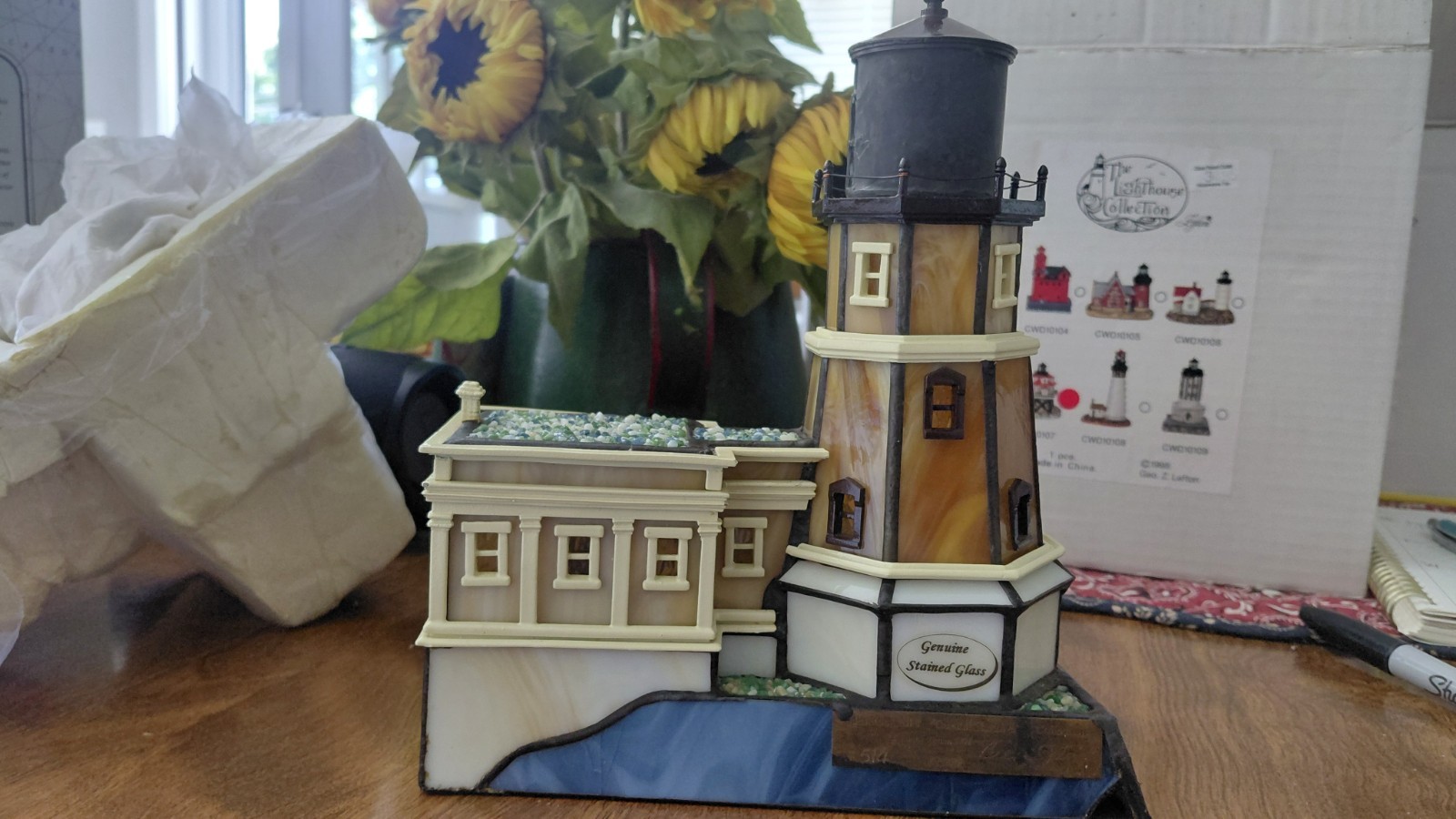 SPLIT ROCK, MN, LIGHTHOUSE COASTAL HERITAGE, Stained Glass/ LIGHT UP