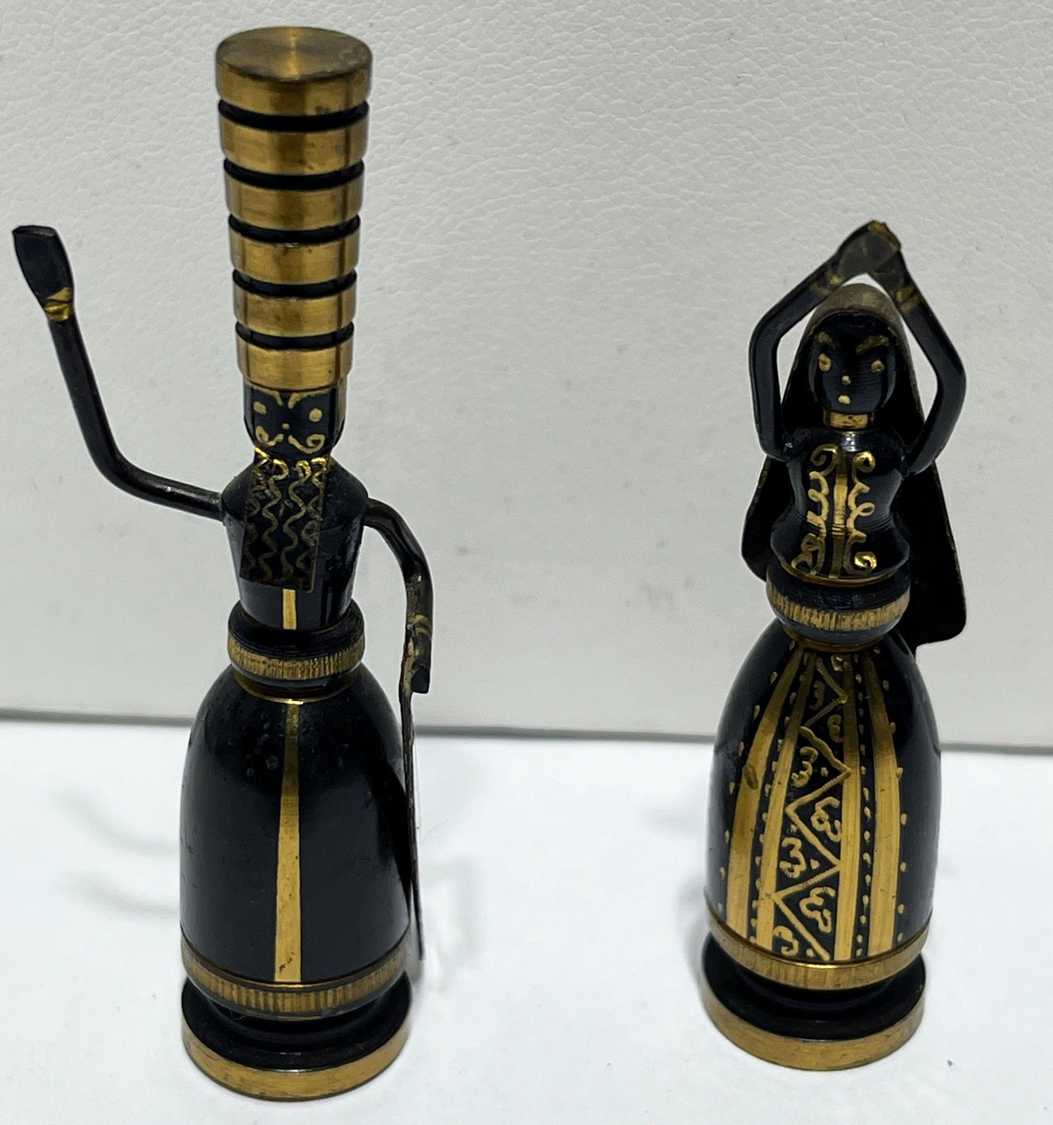 Vintage Hans Teppich Biblical Bronze Judi a Miniature Figurines Set of 2 Limited