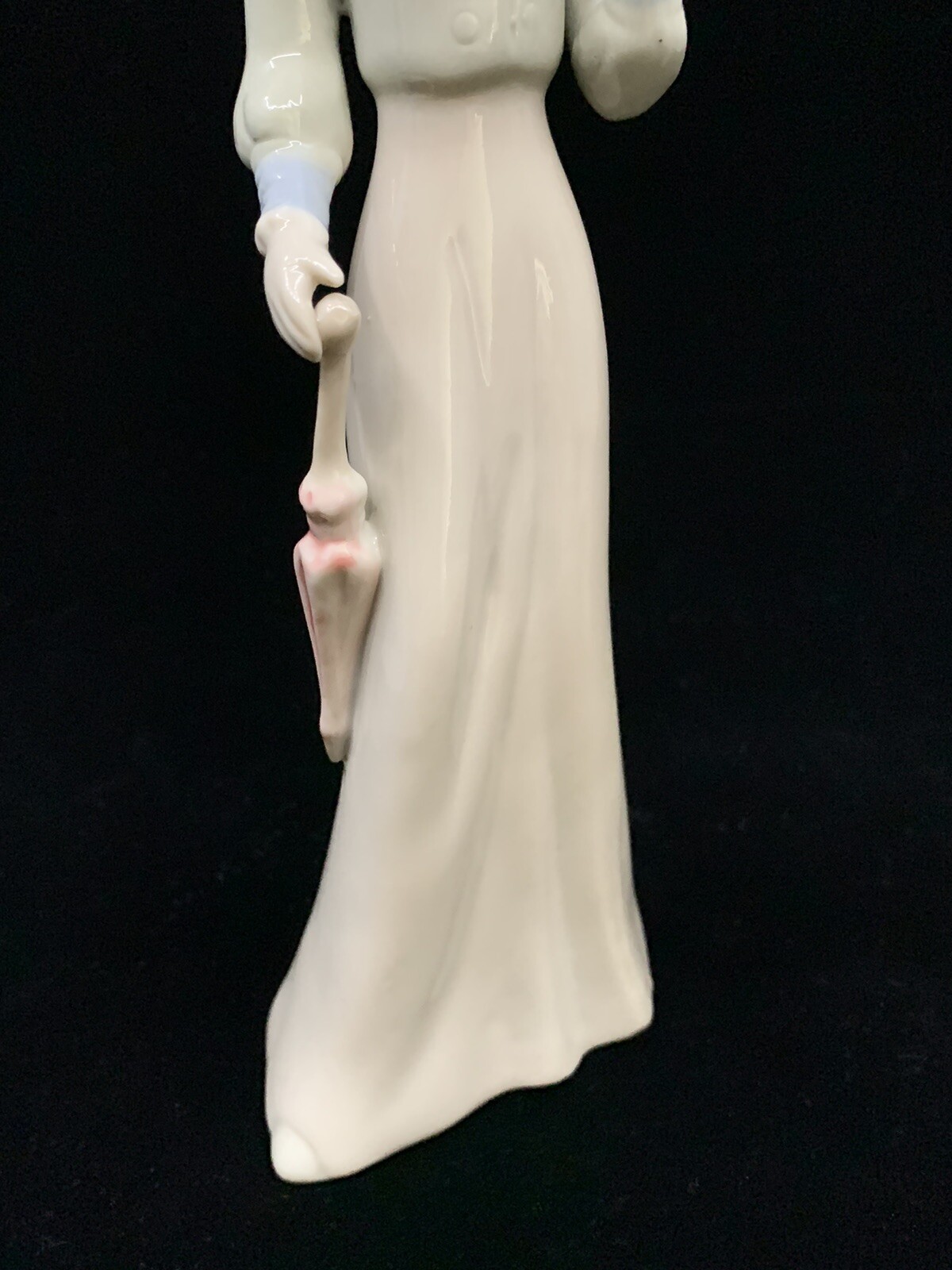 Set 2 Imcor Women Lady Woman Porcelain Figurines with Parasol Umbrella 8.25” Vtg