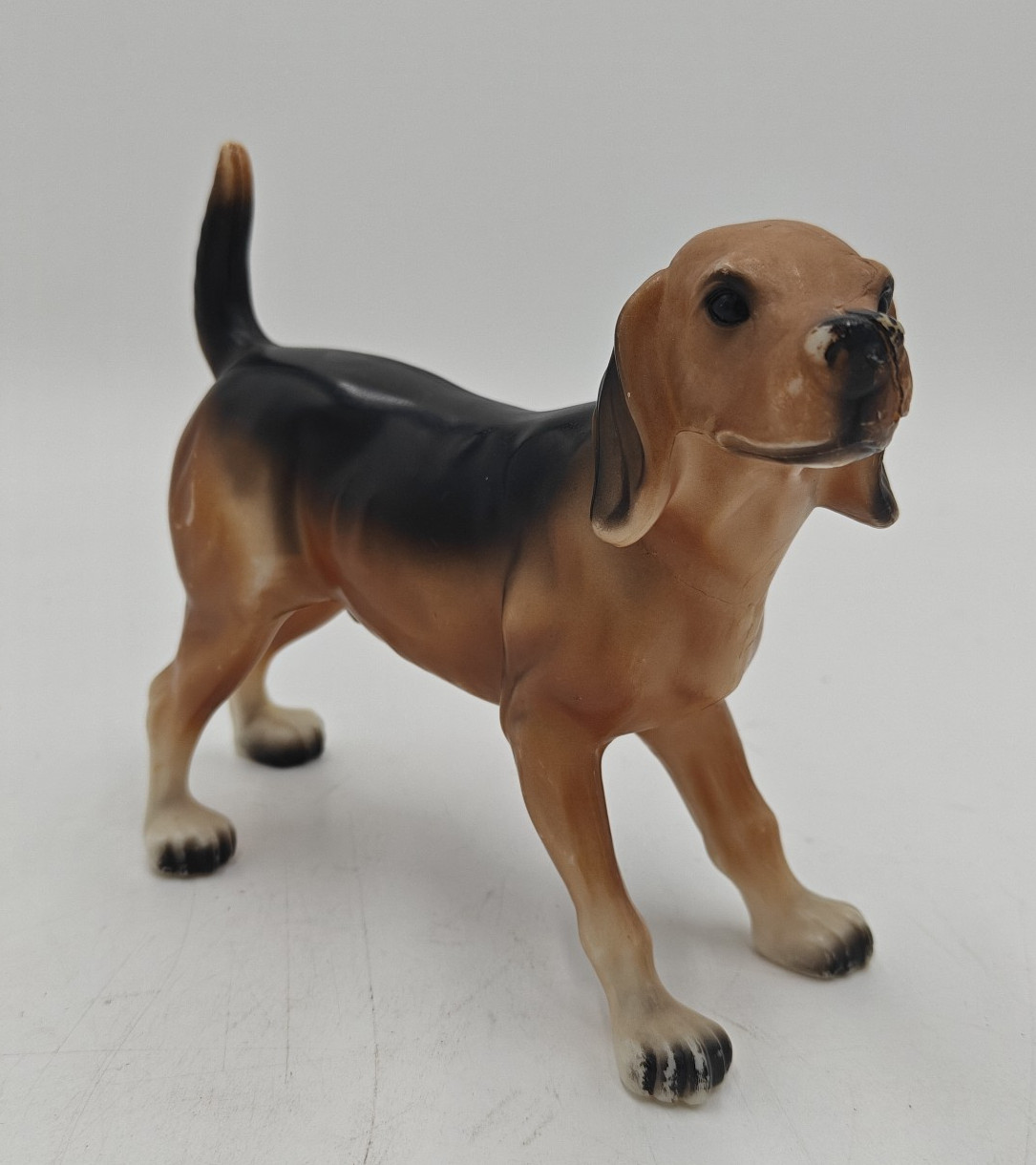 Vintage Plastic Celluloid BEAGLE Dog Figurine #107