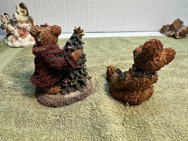 Boyds Bears & Friends Bearstone Handmade Multicolor Bear Figurine mixed Lot of 7
