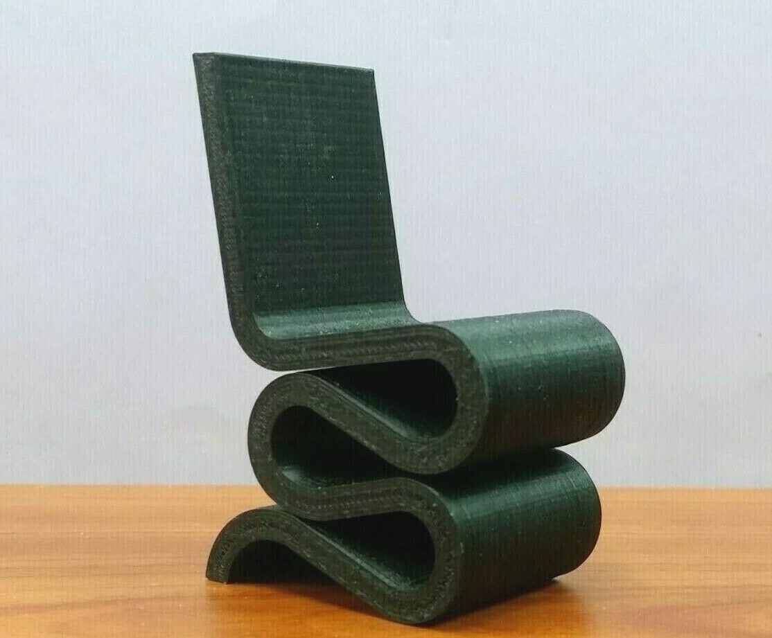 Wiggle Side Chair Iconic,Scaled Mini Replica,Modern Dolhouse Furniture,Famous