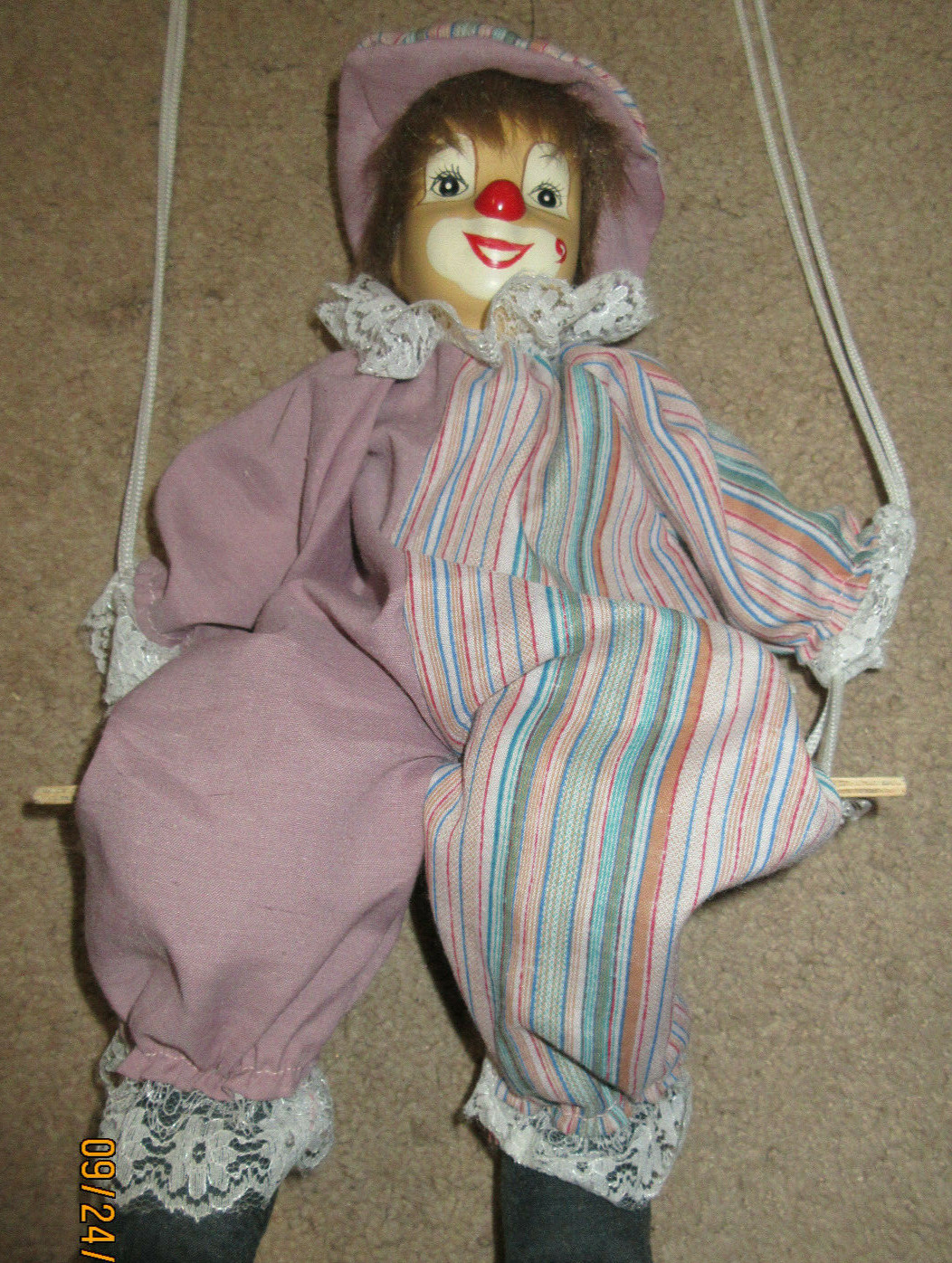 Clown: Marionette: Pink Striped Clothing