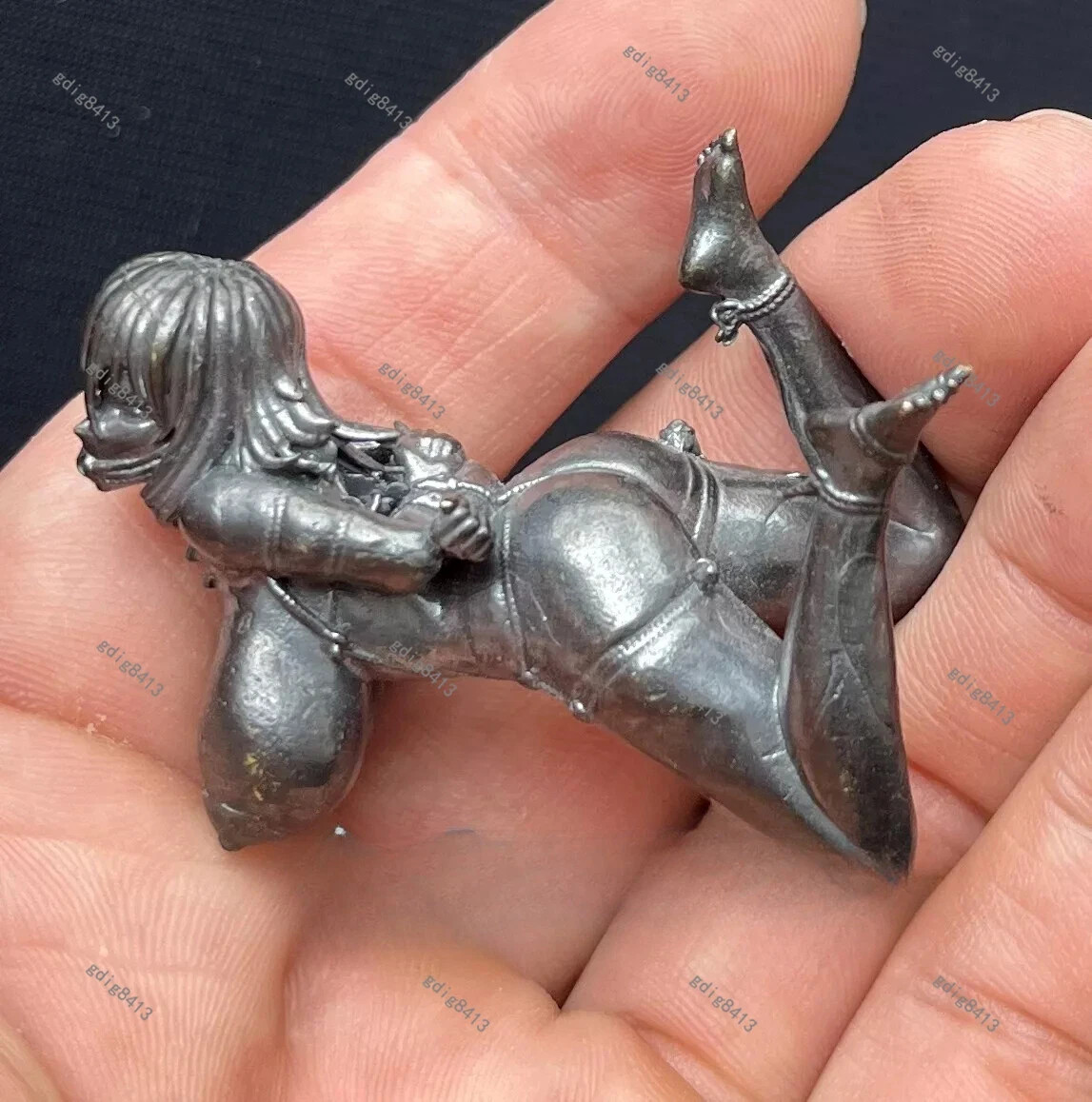 Brass Naked Sexy Cartoon Girl Statue Art Beauty Model Figurine Artwork