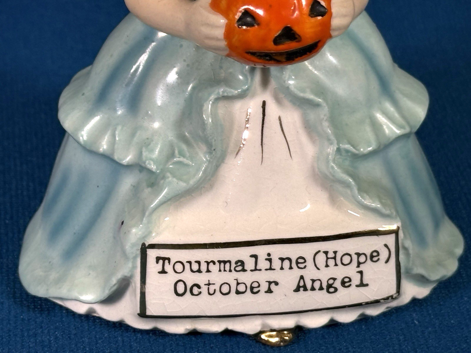 VTG SR October Angel Birthday Tourmaline Hope Halloween Ceramic Figurine Japan