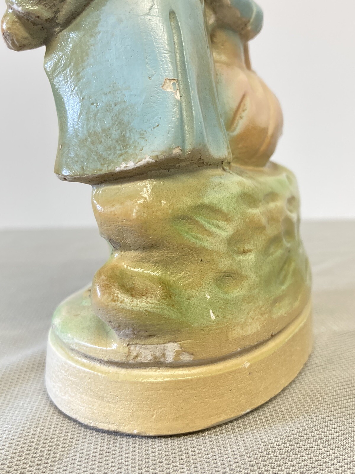 Vtg Romantic Victorian Couple Hand Painted Chalkware Plaster Figurine Statue 5″