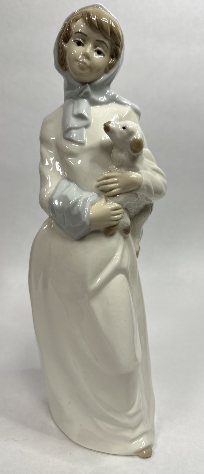 MIRMASU Valencia Porcelain Lady/Girl with Sheep Figurine 12″EUC C21