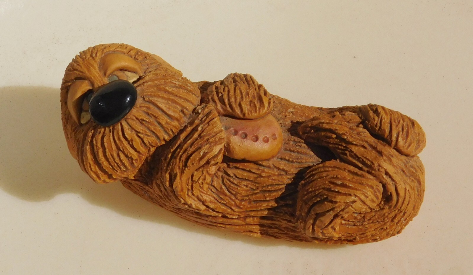 CRITTER FACTORY Cartoon Otter BIG Eye Lids Laying on Back Figurine