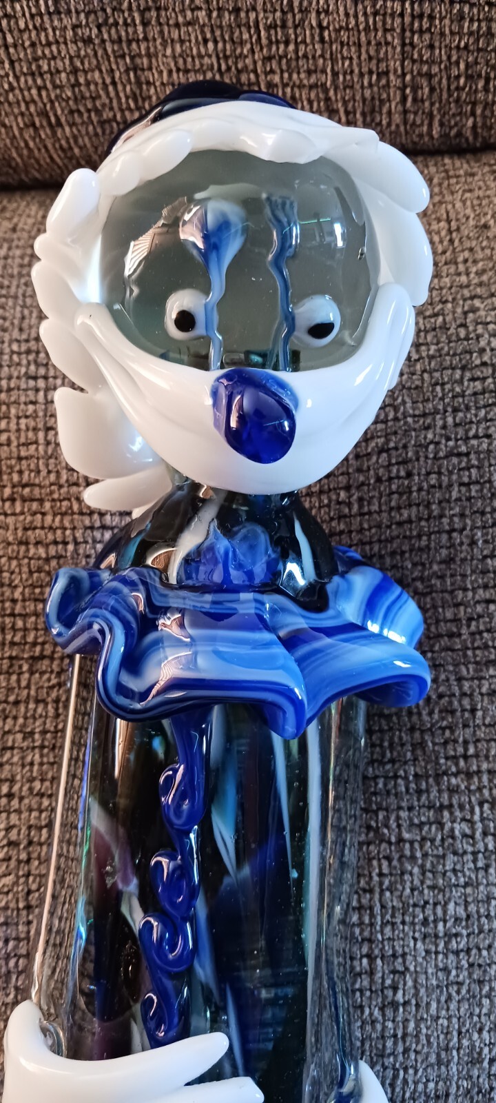 RARE FIND..LARGE VINTAGE BEAUTIFUL MURANO CLOWN 14″ TALL