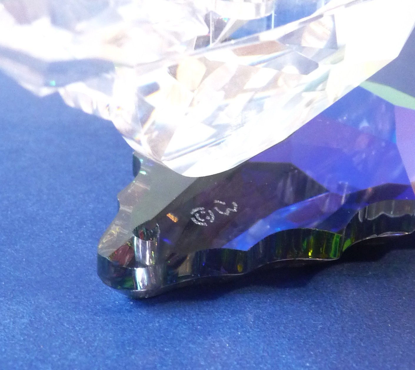 Rare Vintage 1990 The Crystal World #693 Square Rigger Ship ~ Signed