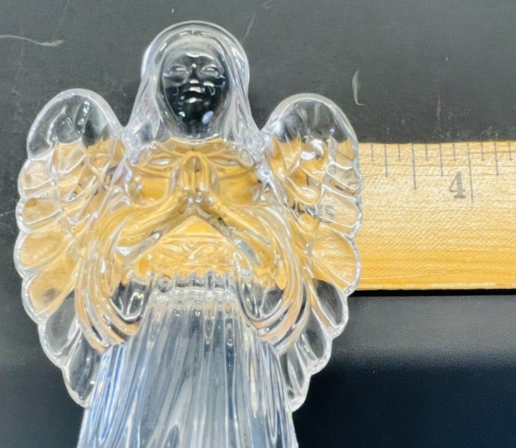 Princess House Nativity Praying 5 1/2″ Angel 24% Lead Crystal Made in Germany