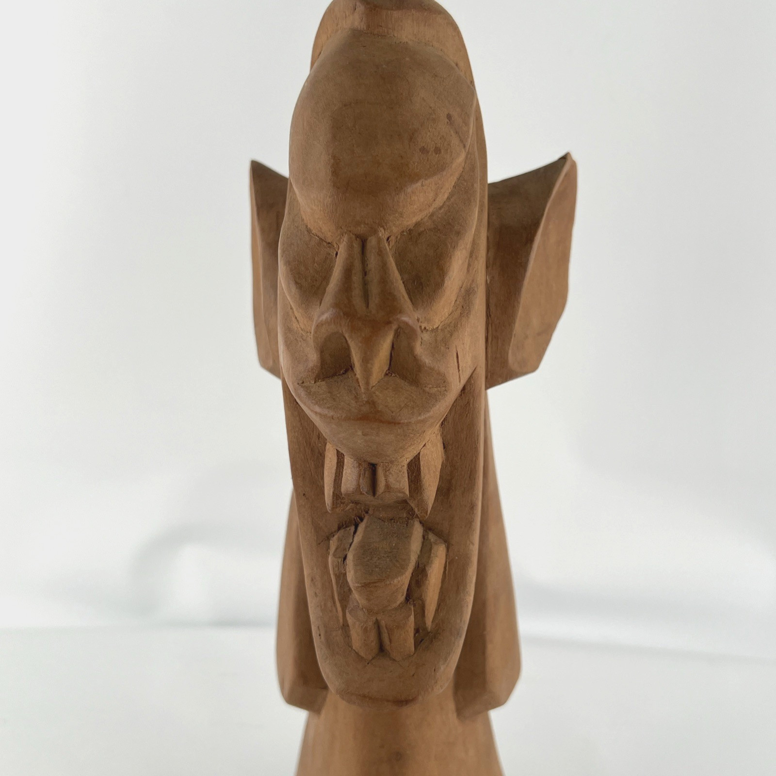 Carranca Statue 11 inches Brazilian Folk Art Carved Wood Protector Figure