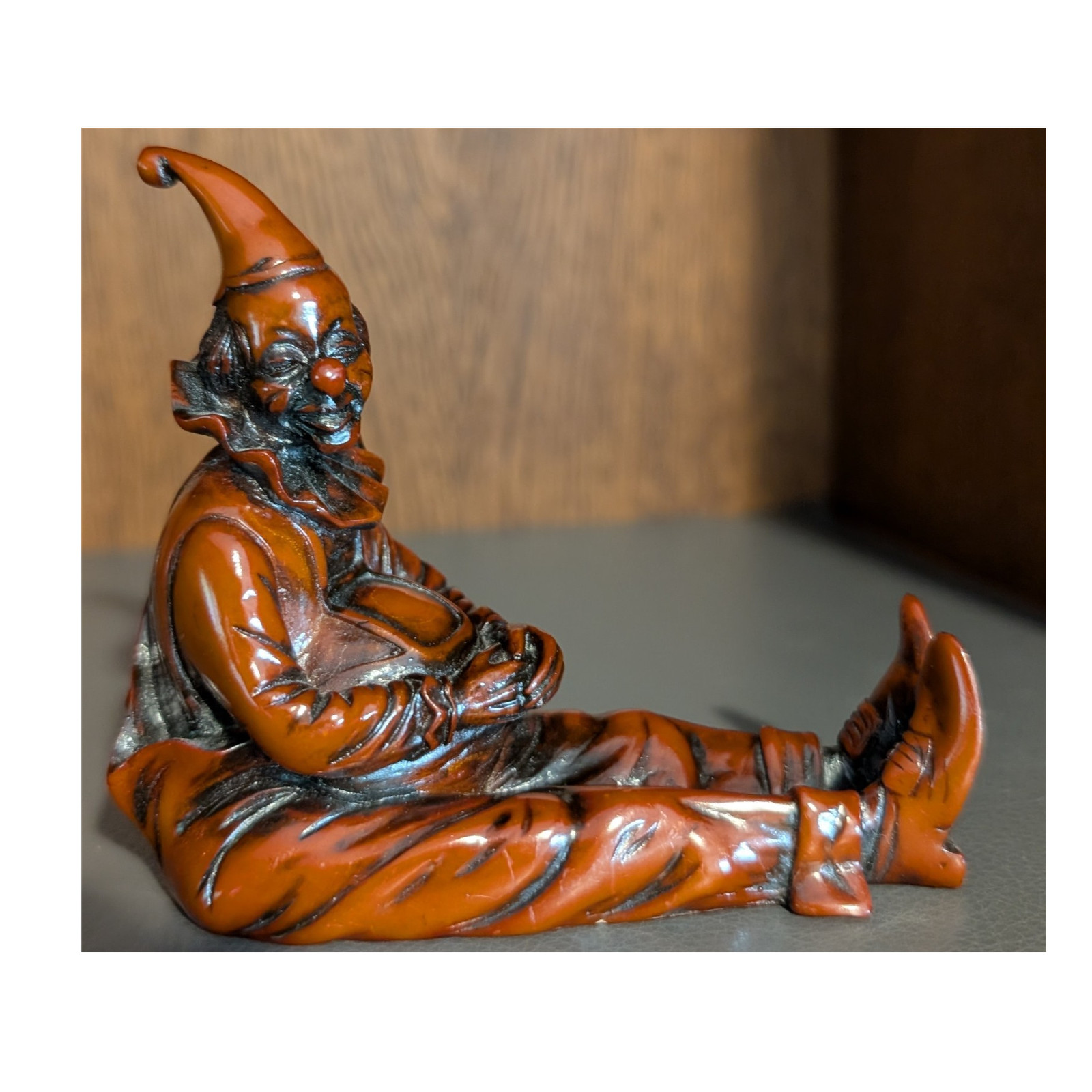 Vintage Aldon Accessories Seated Clown Figurine – Imitation Shou Shan Stone