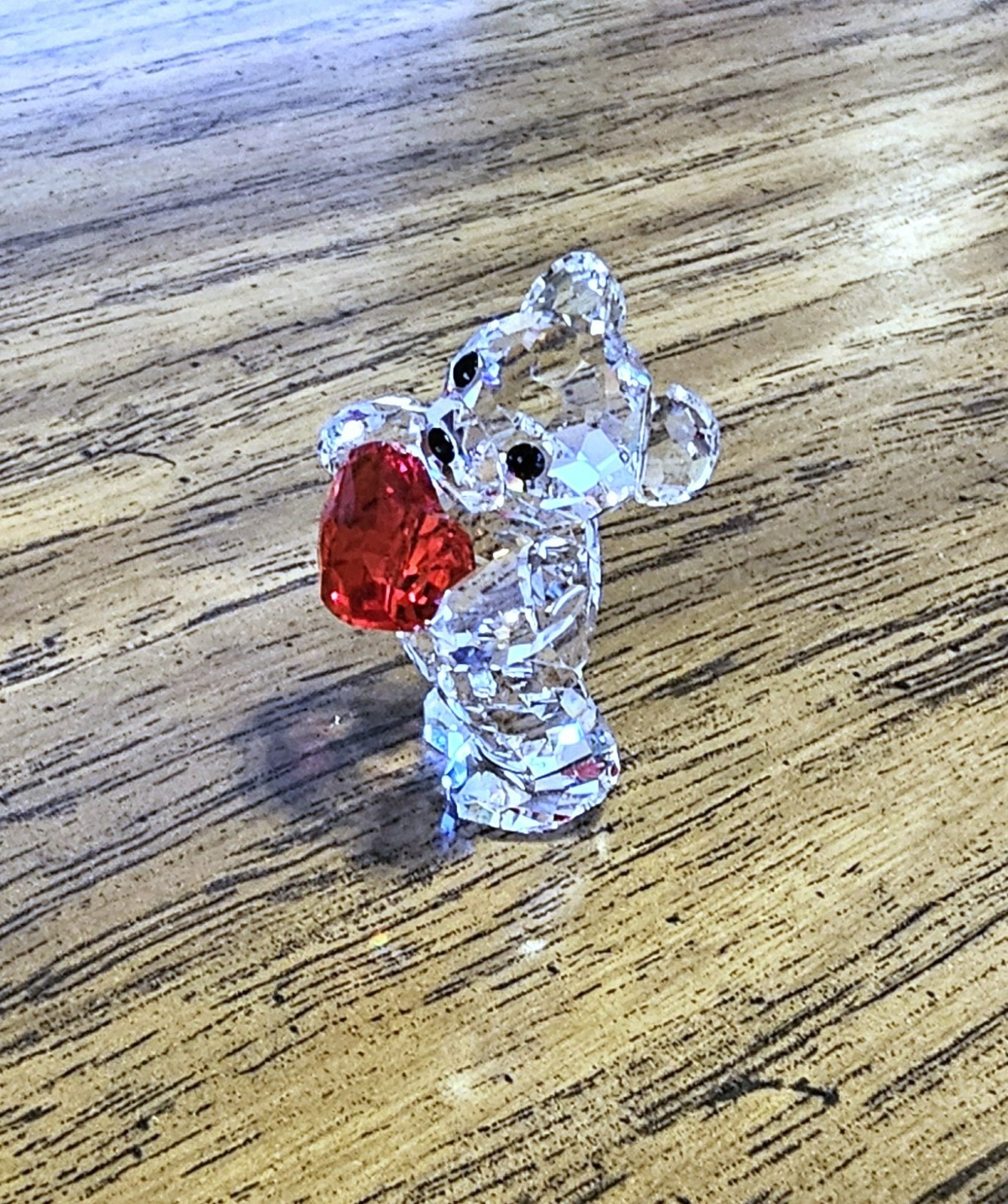 💘 Swarovski Crystal 2009 “A Heart For You” Kris Bear Figurine, w/ Red Heart NIB