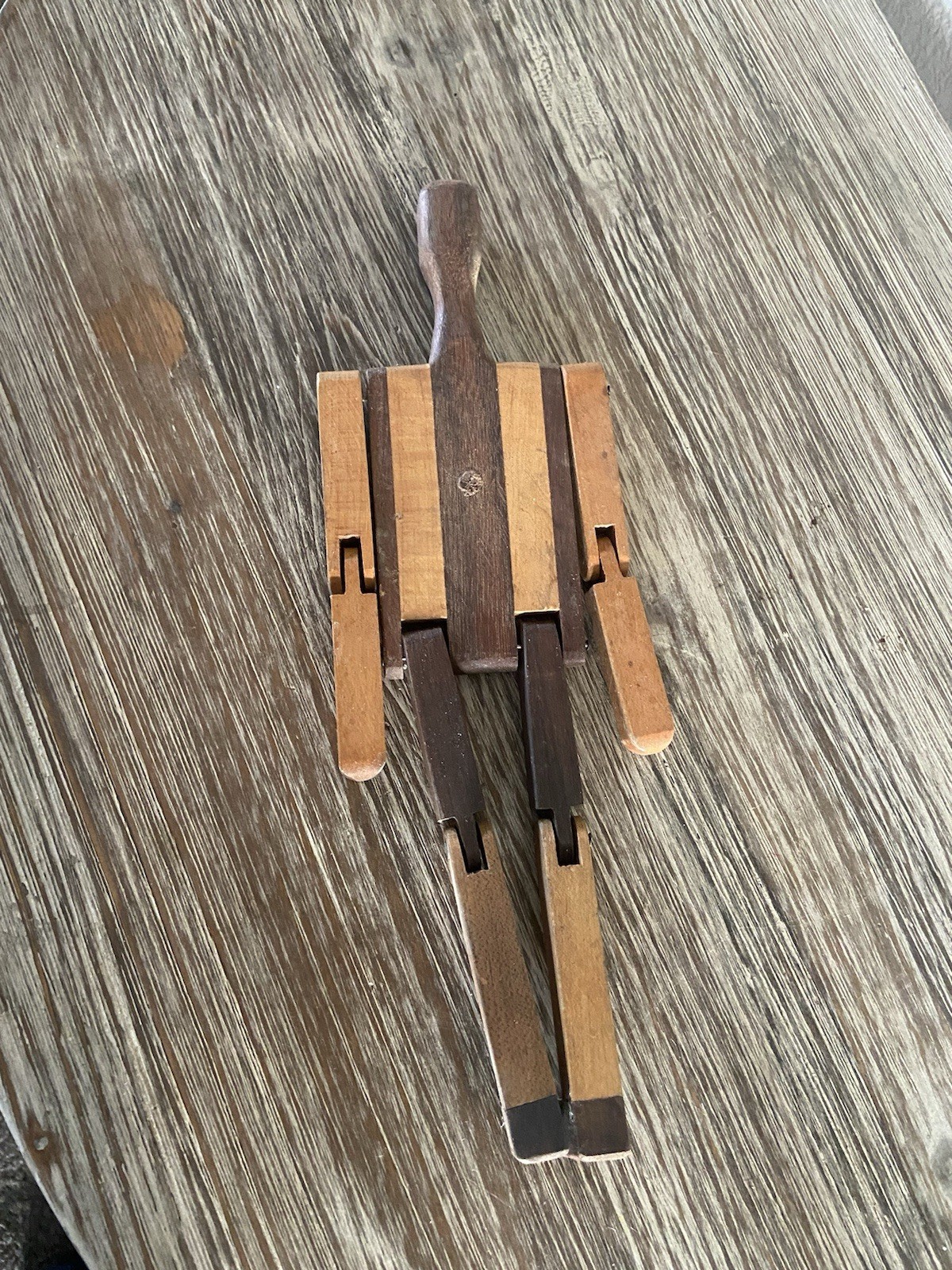 11” Vintage Wooden Articulated Figure