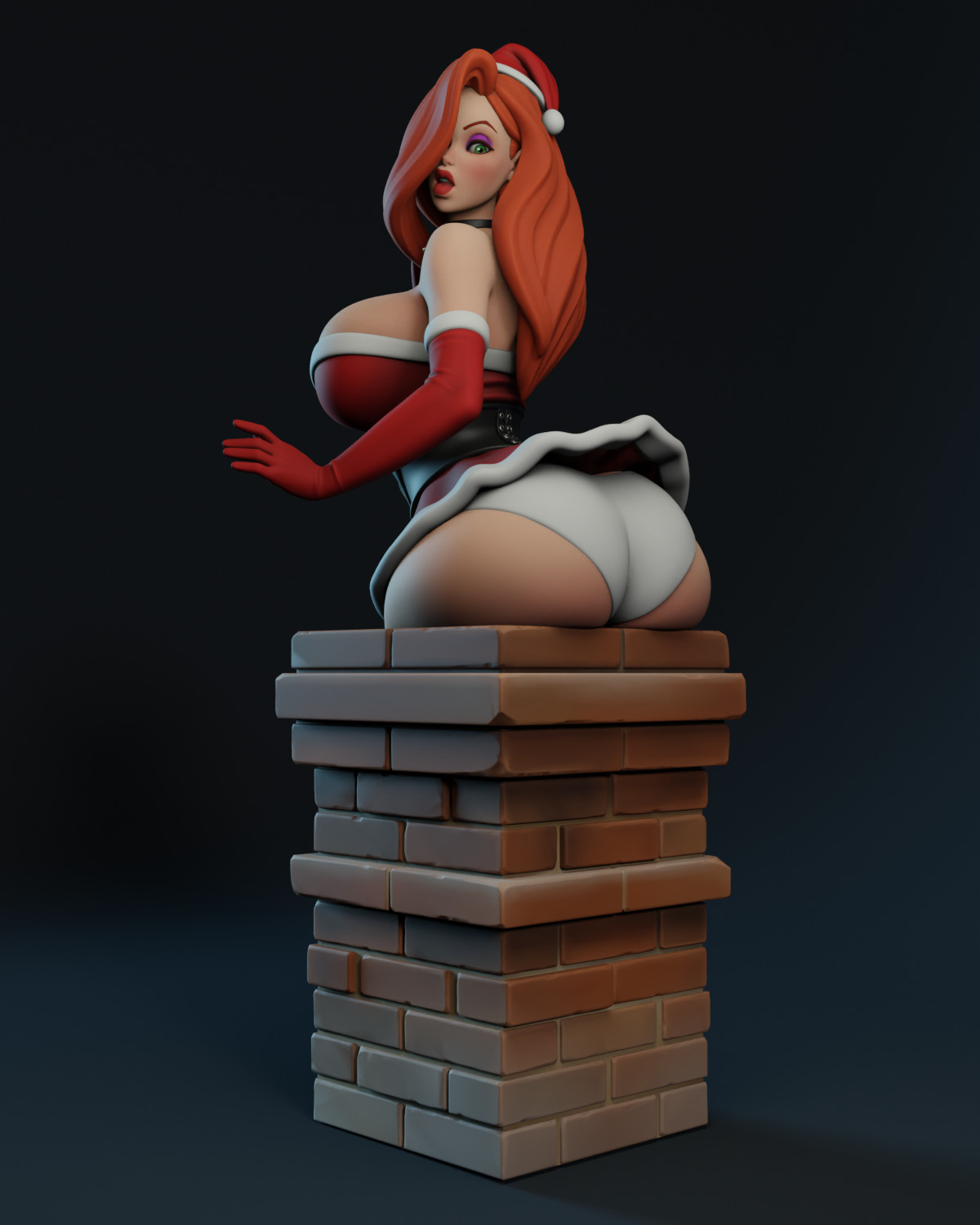 Texelion Santa Pin Up Jessica Rabbit, Velma, 2B, Elastagirl Unassembled 30 CM