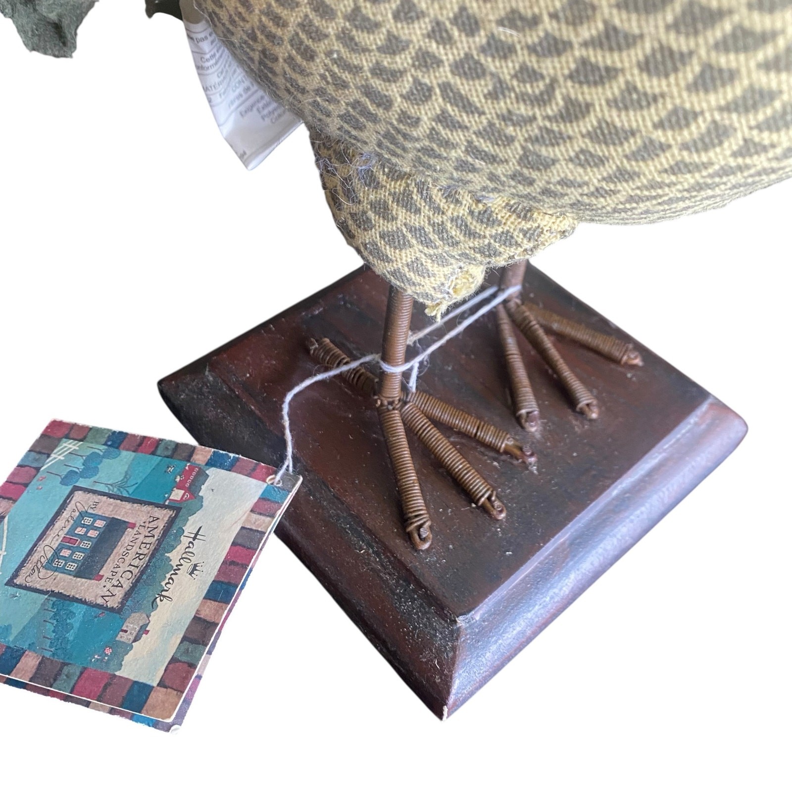 Hallmark Vintage Handmade Craft Rooster Fall Autumn Thanksgiving Colors Country