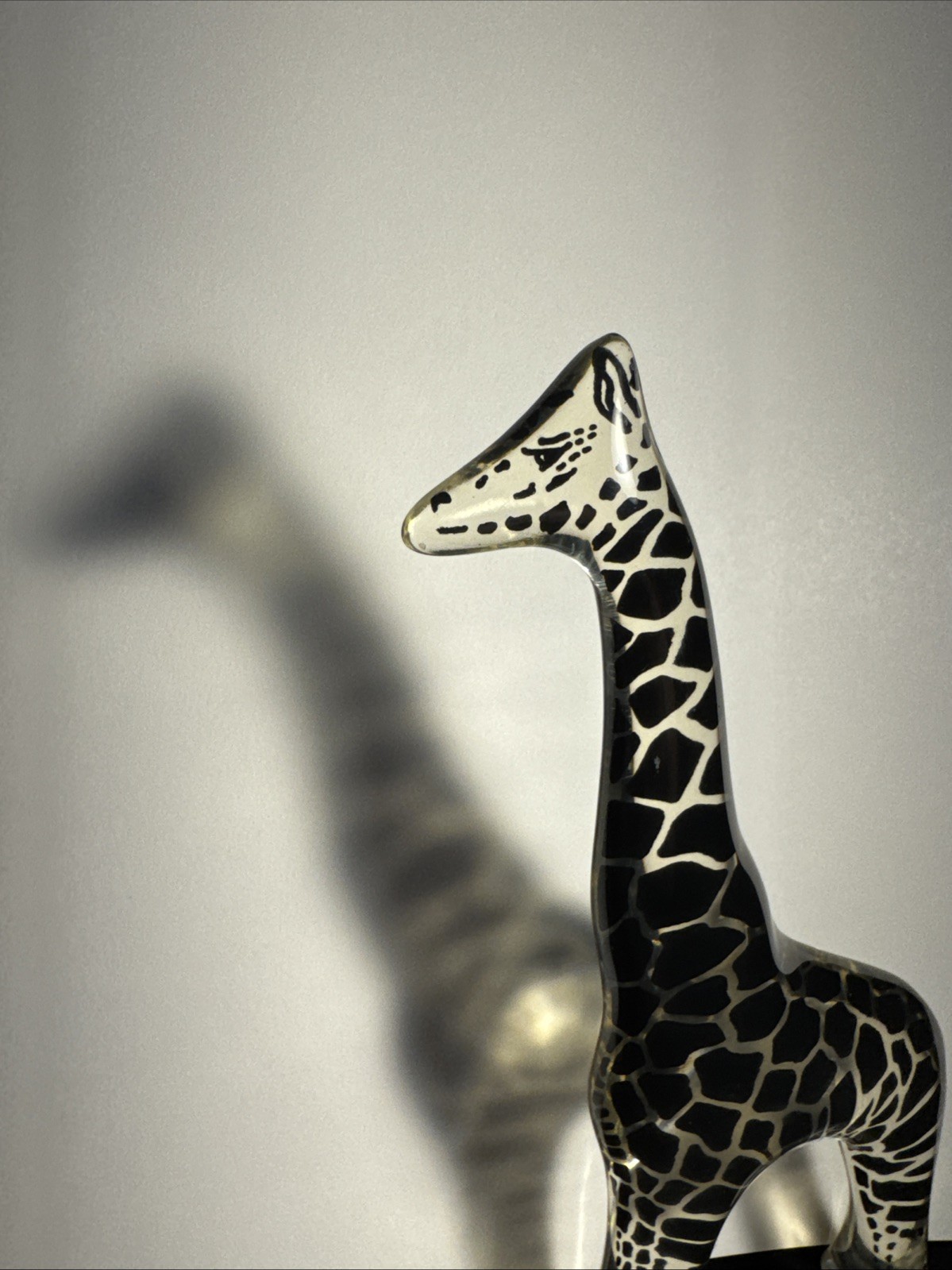 Vintage Abraham Palatnik 6.5” Lucite Giraffe Made in Brazil