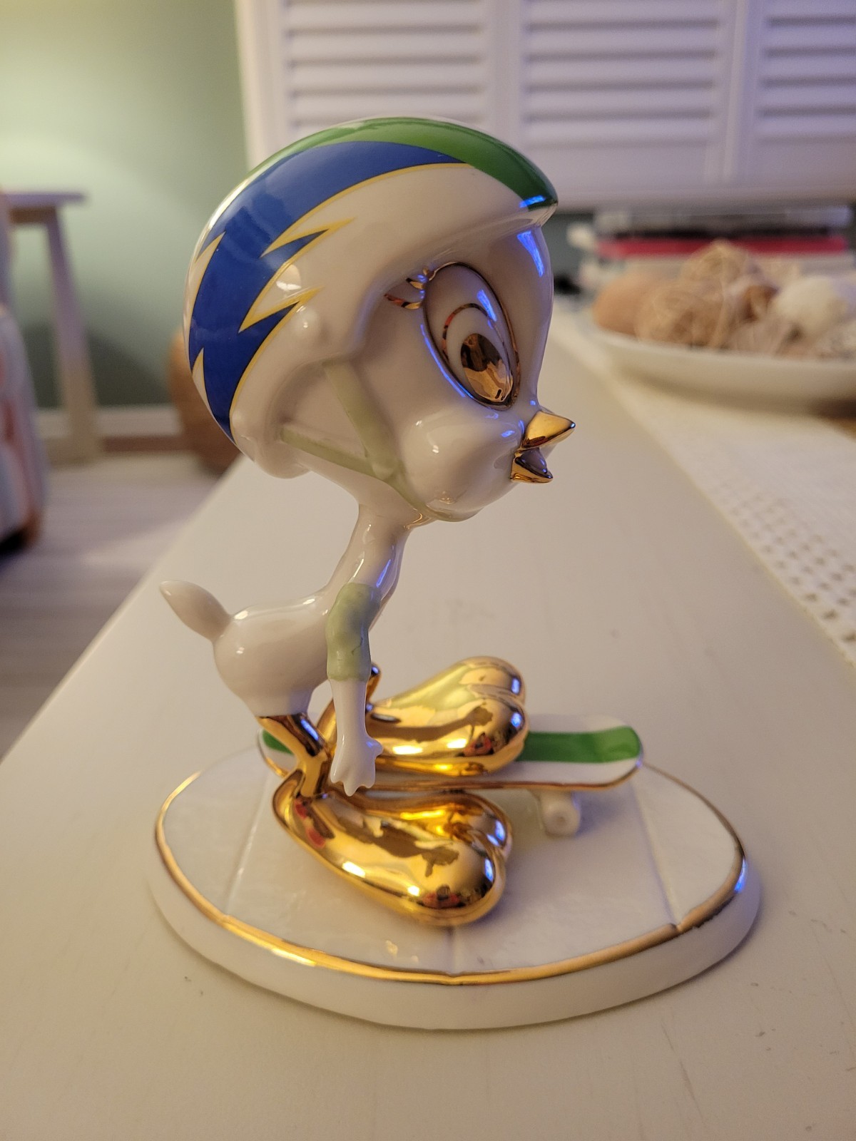 Lenox Tweety Skateboarding Figurine Bird Helmet Looney Tunes Warner Bros Open