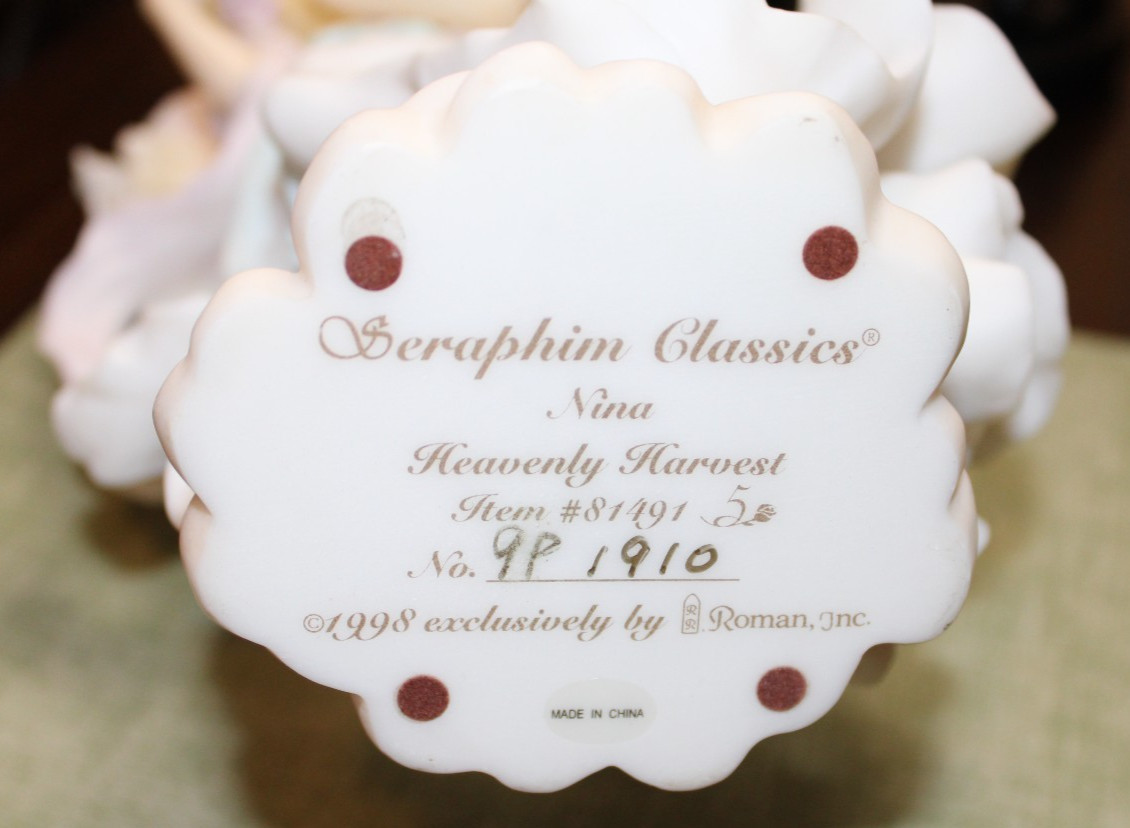 Seraphim Classics “Nina” 1998 Heavenly Harvist #81491 12.5″ Angel