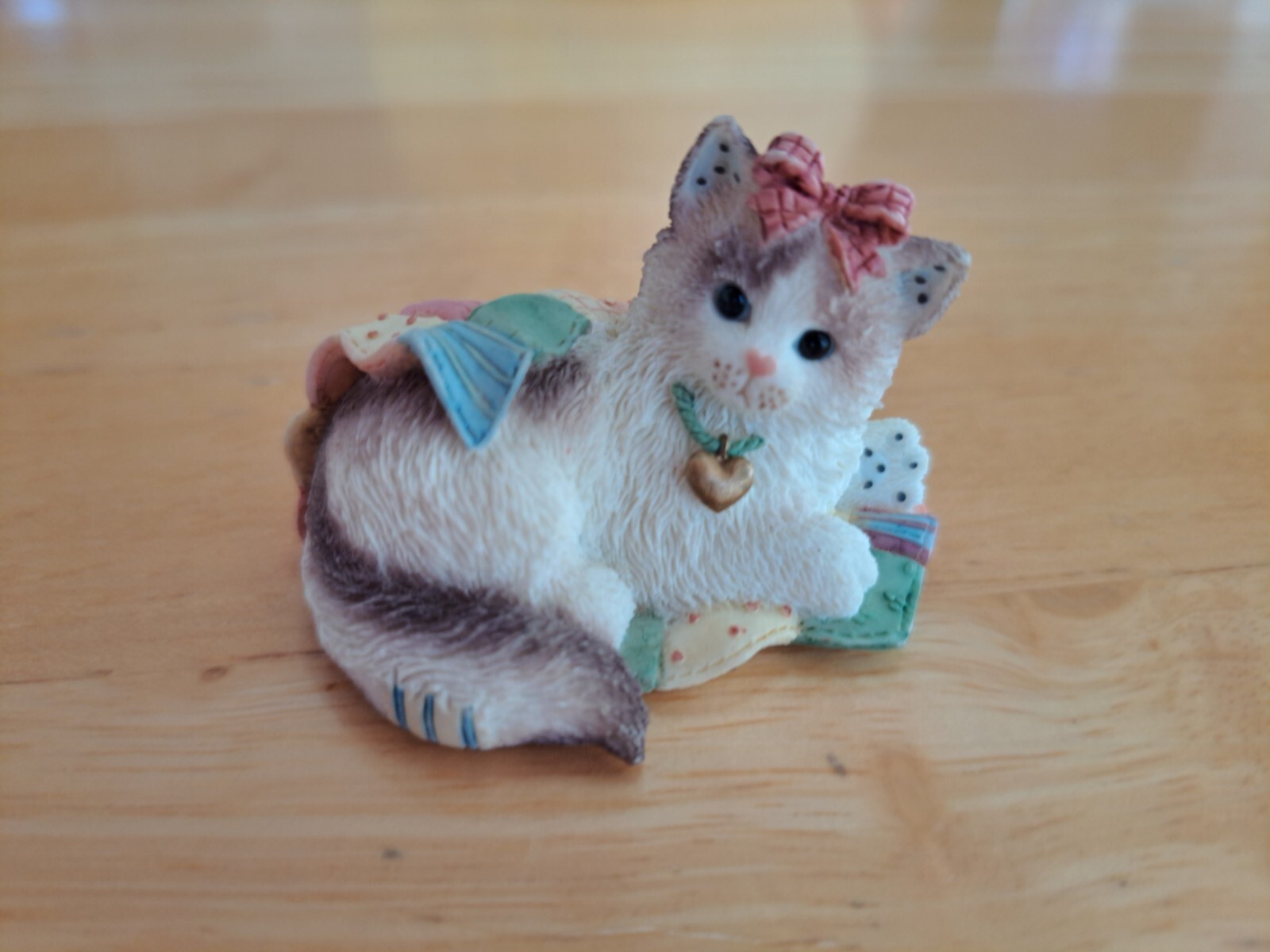 CALICO KITTENS Ragdoll Cat Mini Figurine A Breed Apart Quilt Heart Bow Kitty