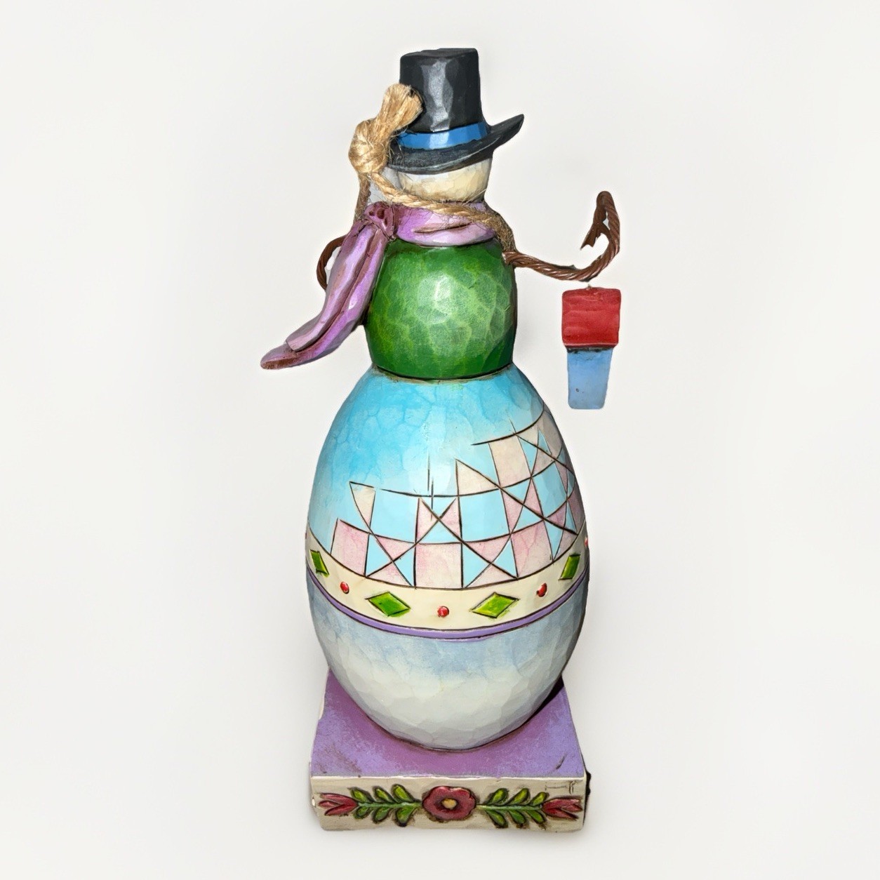 Jim Shore 2008 “Warm and Cozy” Small 7” Snowman with Birdhouse 4010362