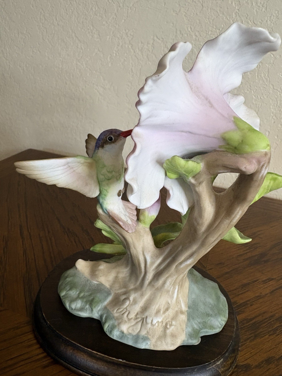 Homco Masterpiece Porcelain Hummingbird Figurine “Glory of Nature” 1991 Signed