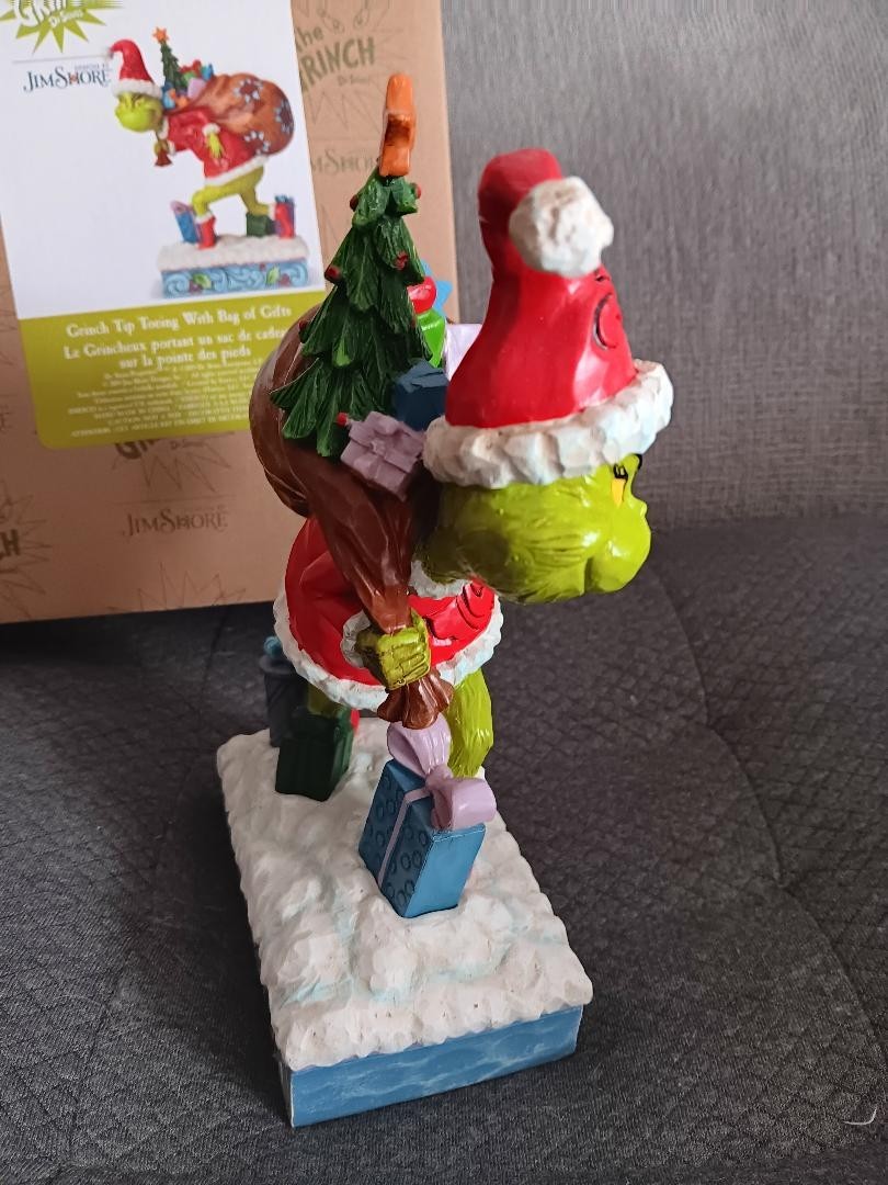 Jim Shore 2008 “Grinch TipToeing w/Gifts” #T6004062 new in orig box