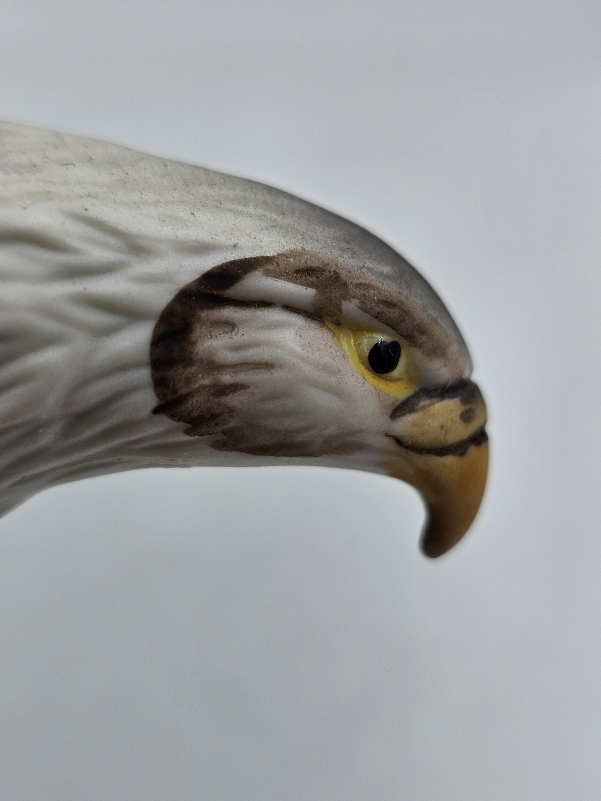 Bald Eagle Porcelain Figurine Matte Labeled Meico Hand Painted Taiwan 7.25″H