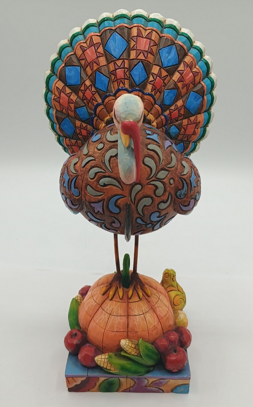 Vintage Jim Shore Tom a’ Plenty 4007979 Turkey Figurine Thanksgiving Harvest