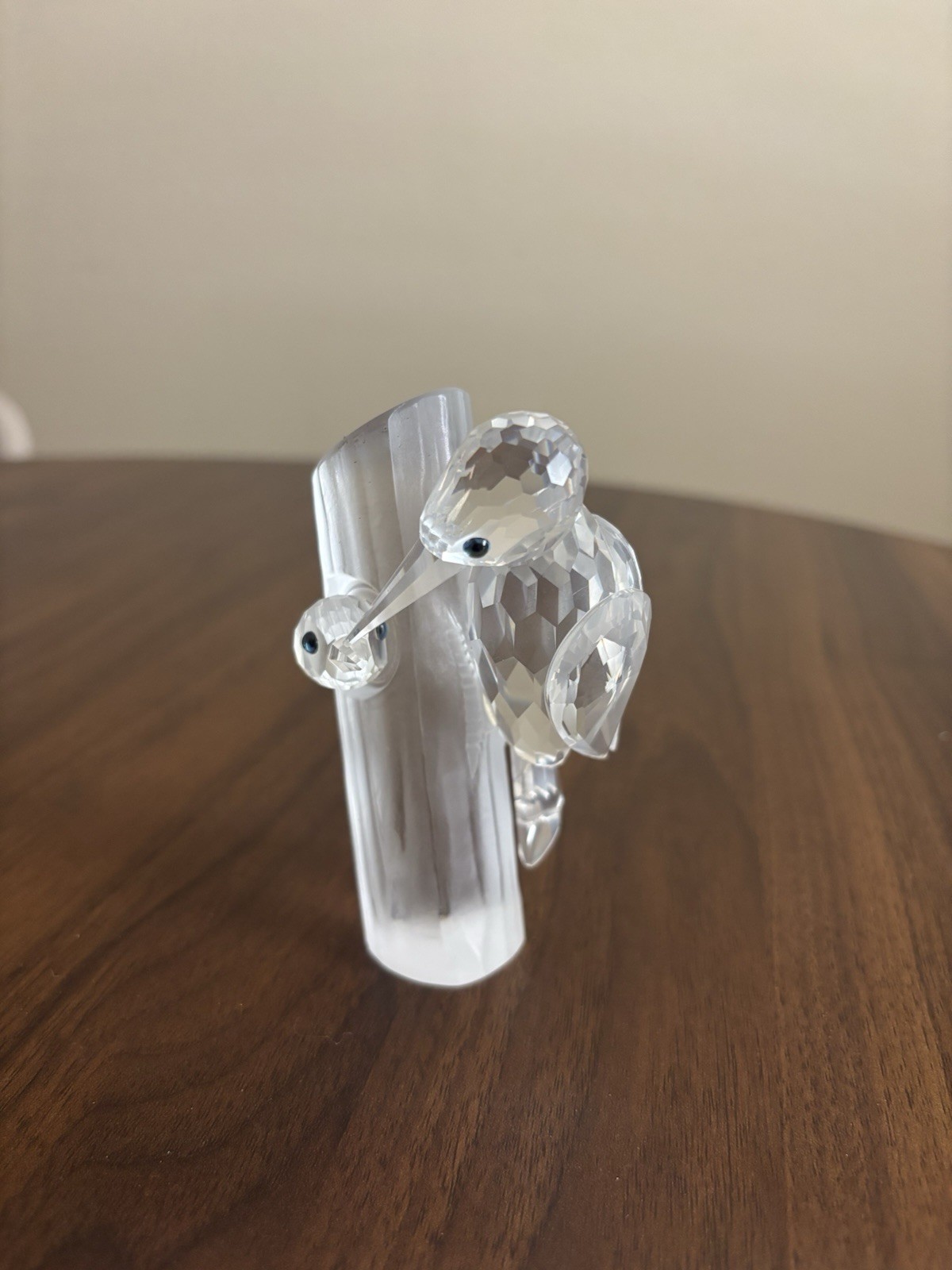 1988 Swarovski SCS Woodpeckers Figurine – Frosted Crystal Birds 4.25″