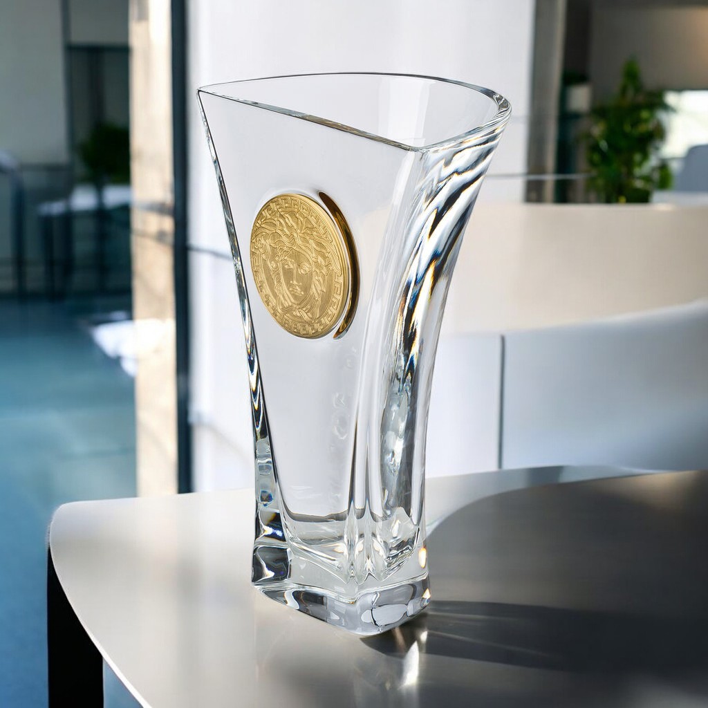 ​Versace Medusa Madness Clear Vase 28 cm 69082-321356-47028 Porcelain