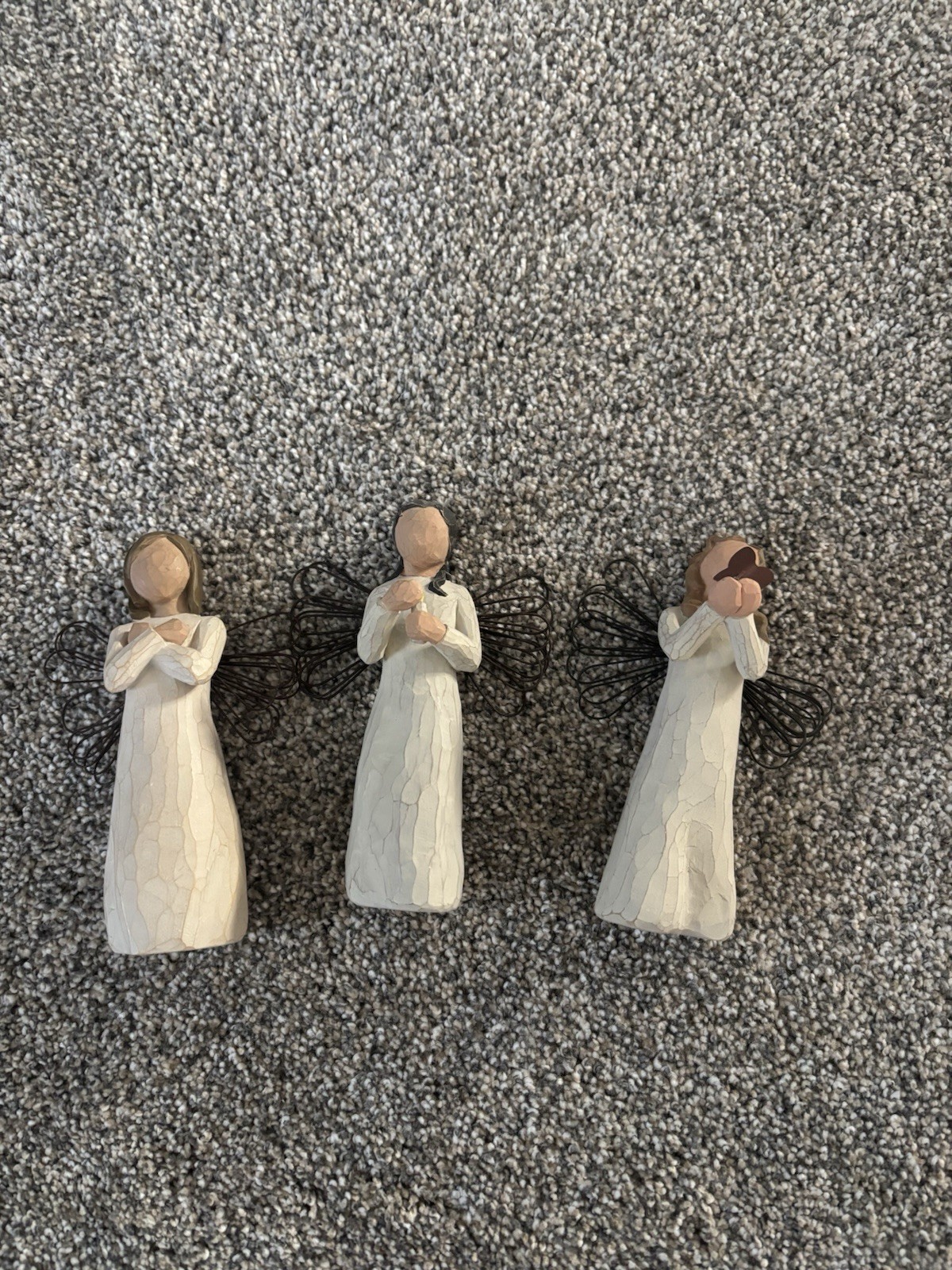 Set A Three Willow Tree Angel Of Freedom, Sign For Love, Angel Of Warmth ￼￼