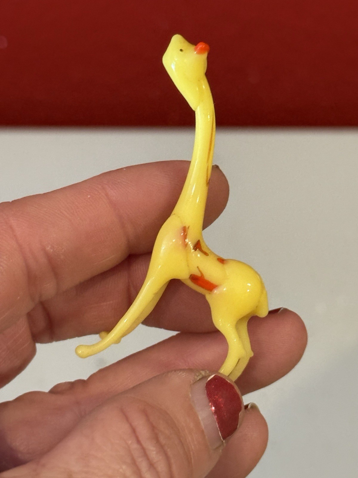 Vintage Hand Blown Miniature Glass Giraffe Art Glass Figurine Made In Japan