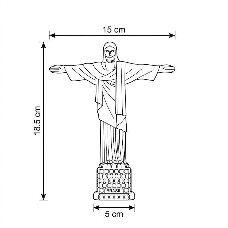 Jesus Christ Metal Statue, Christ the Redeemer Sculpture Christian Home Decor