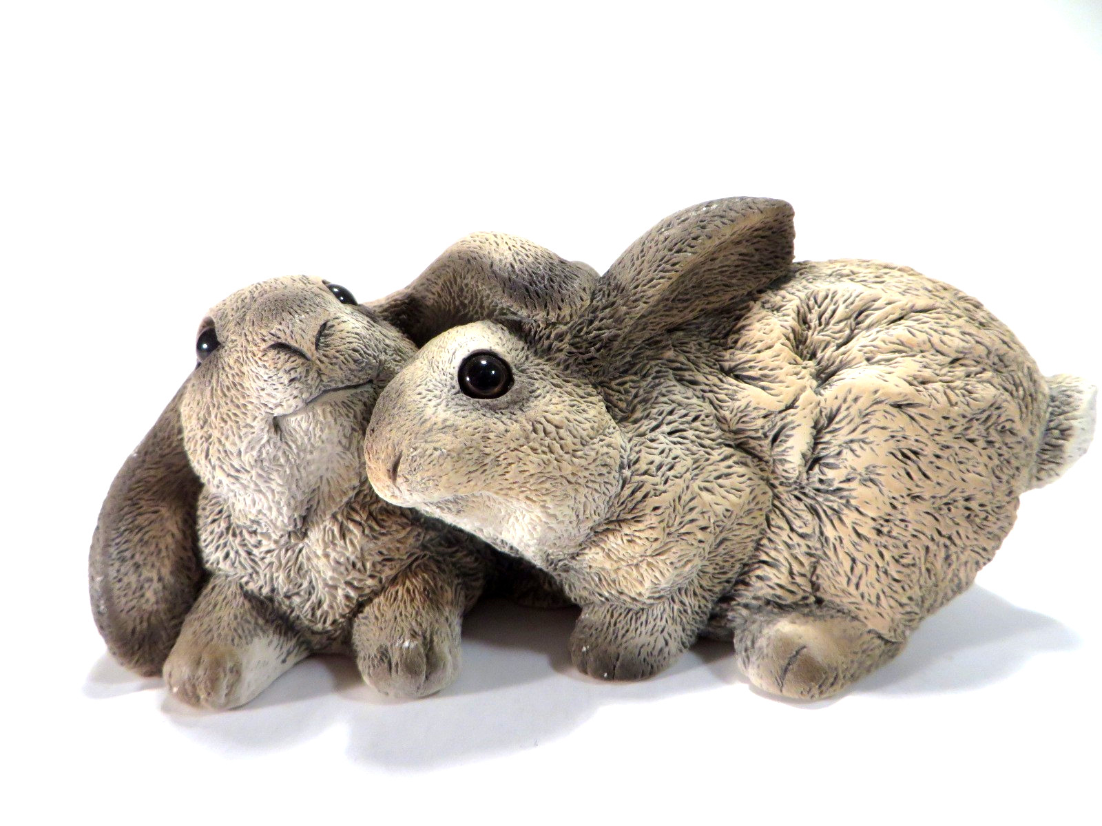 Stone Critters Bunny Rabbits Figurines Statue Stone Resin 4.5″x2″