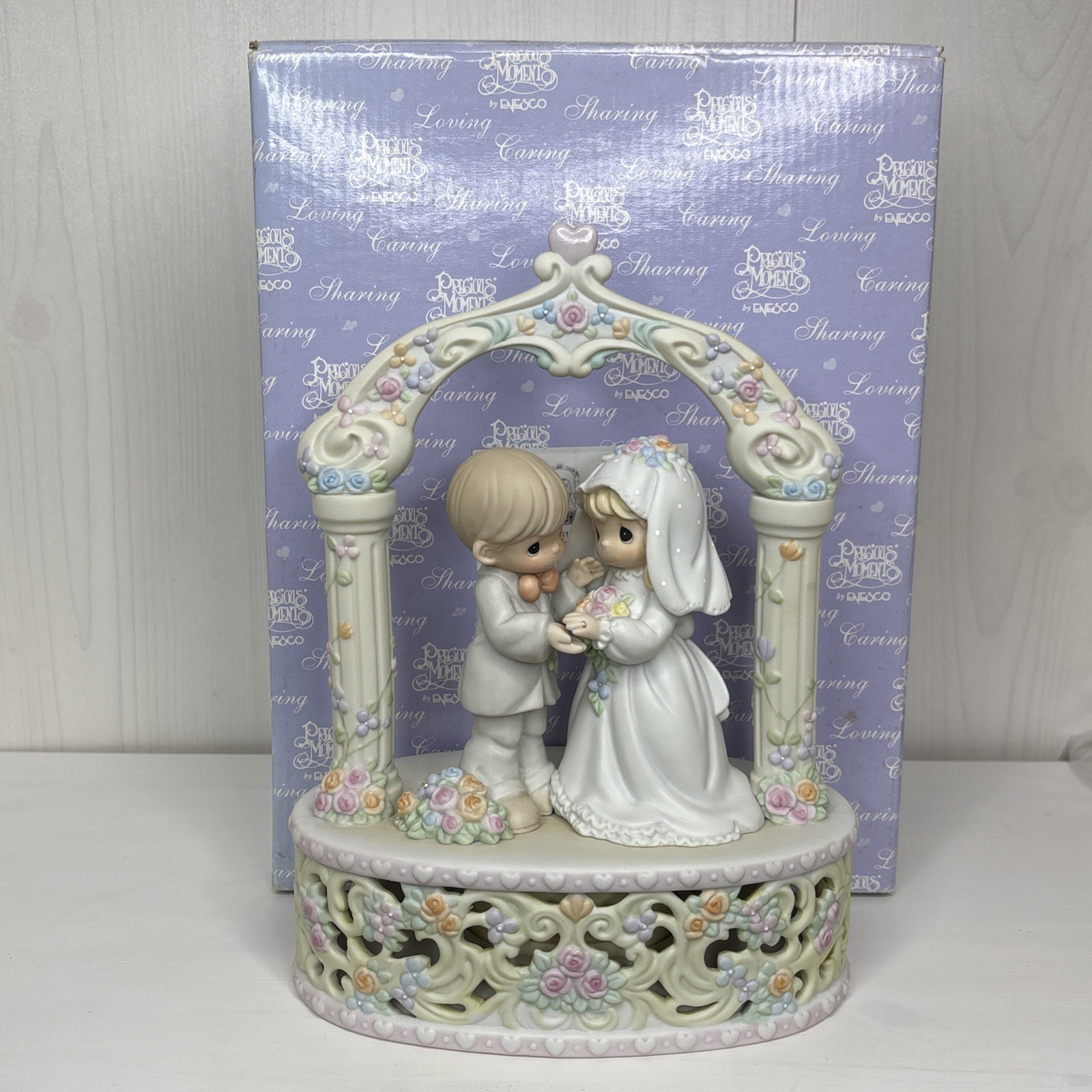 Precious Moments I Give You My Love Forever True Bride Groom Wedding Music Box