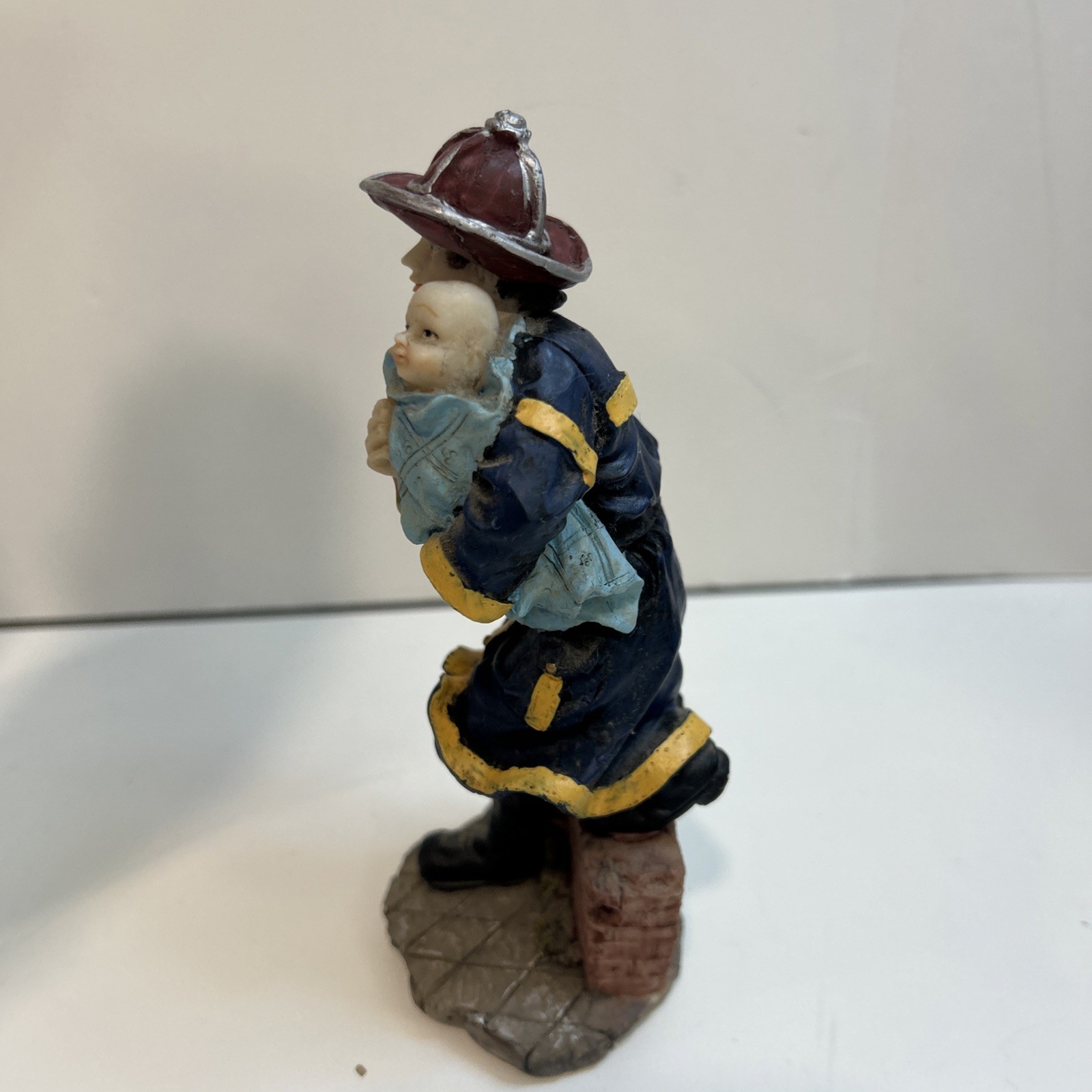 Hero’s Helping People Hand Painted K’s Collection Firefighter With Baby & Child