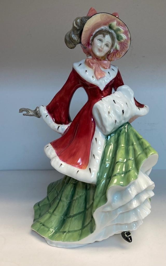 Royal Doulton Figurine Winter Time Style Two HN3622 8 1/2″ Tall