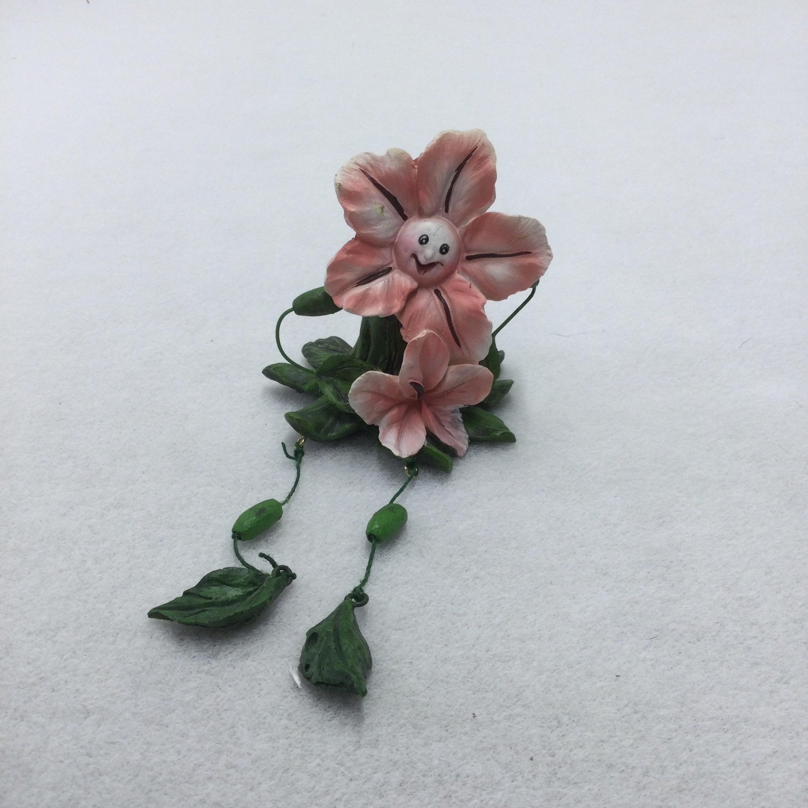 Collections Etc Whimsical Flower Face Figurines Resin Shelf Sitters Small Lot 7