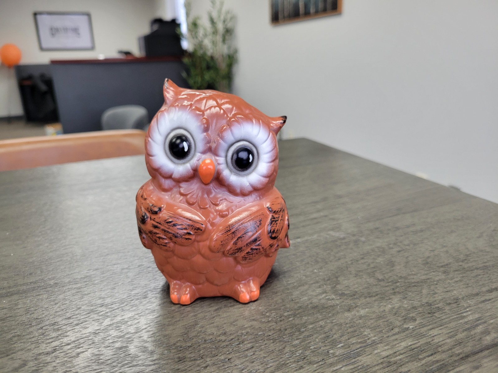 Adorable, Whimsical, Vintage Wise Old Owl Ceramic Figurine 5 Inches